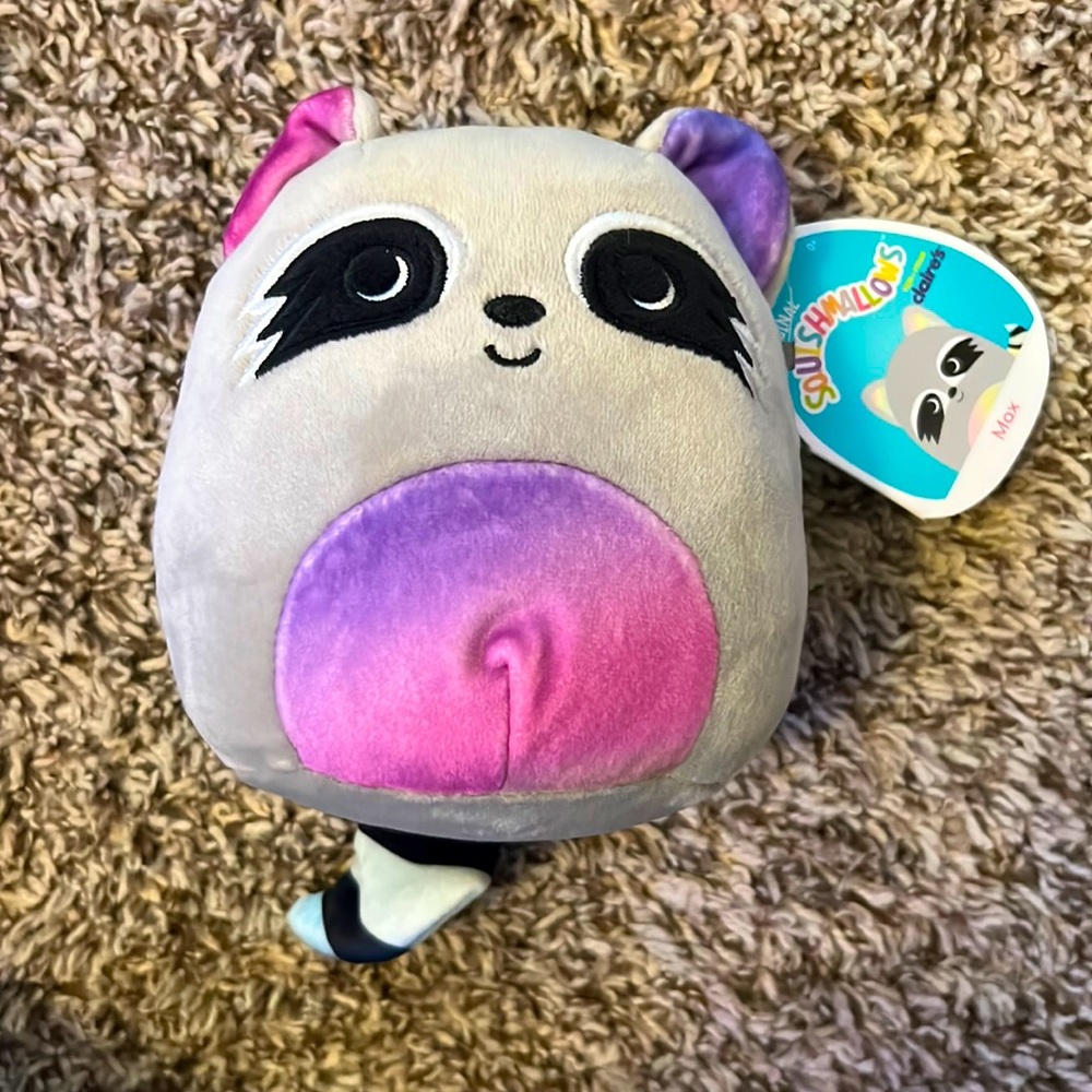 NWT Squishmallow Max Raccoon